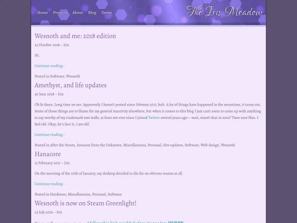Primrose Blog prototype screenshot